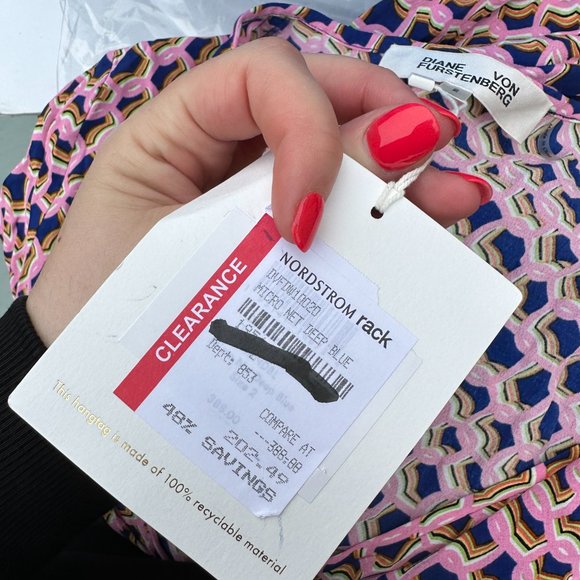 Diane Von Furstenberg Draco Wrap V-neck Dress Deep Blue Geometric Print Sz 2 - Picture 4 of 11